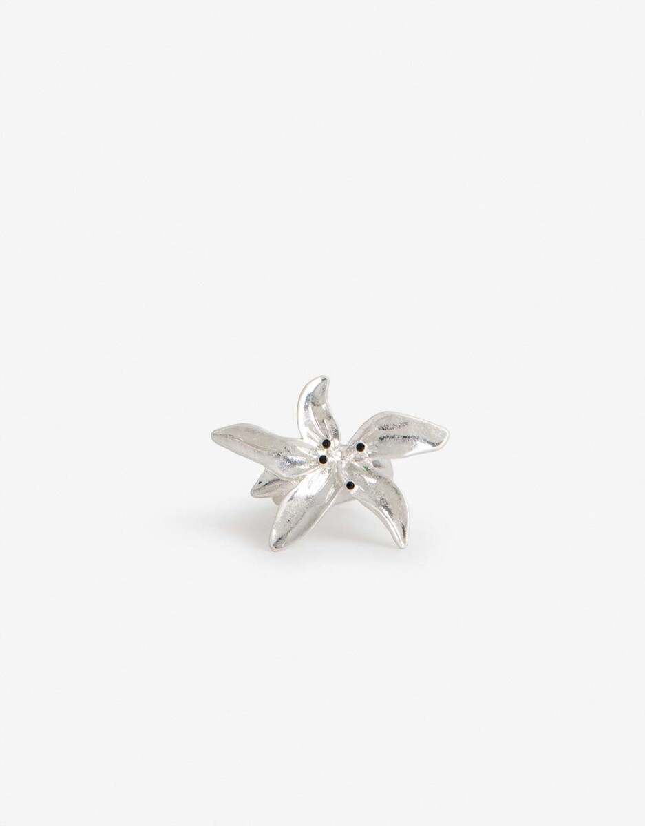 Anillos Medianos Y Grandes Flor Metal 