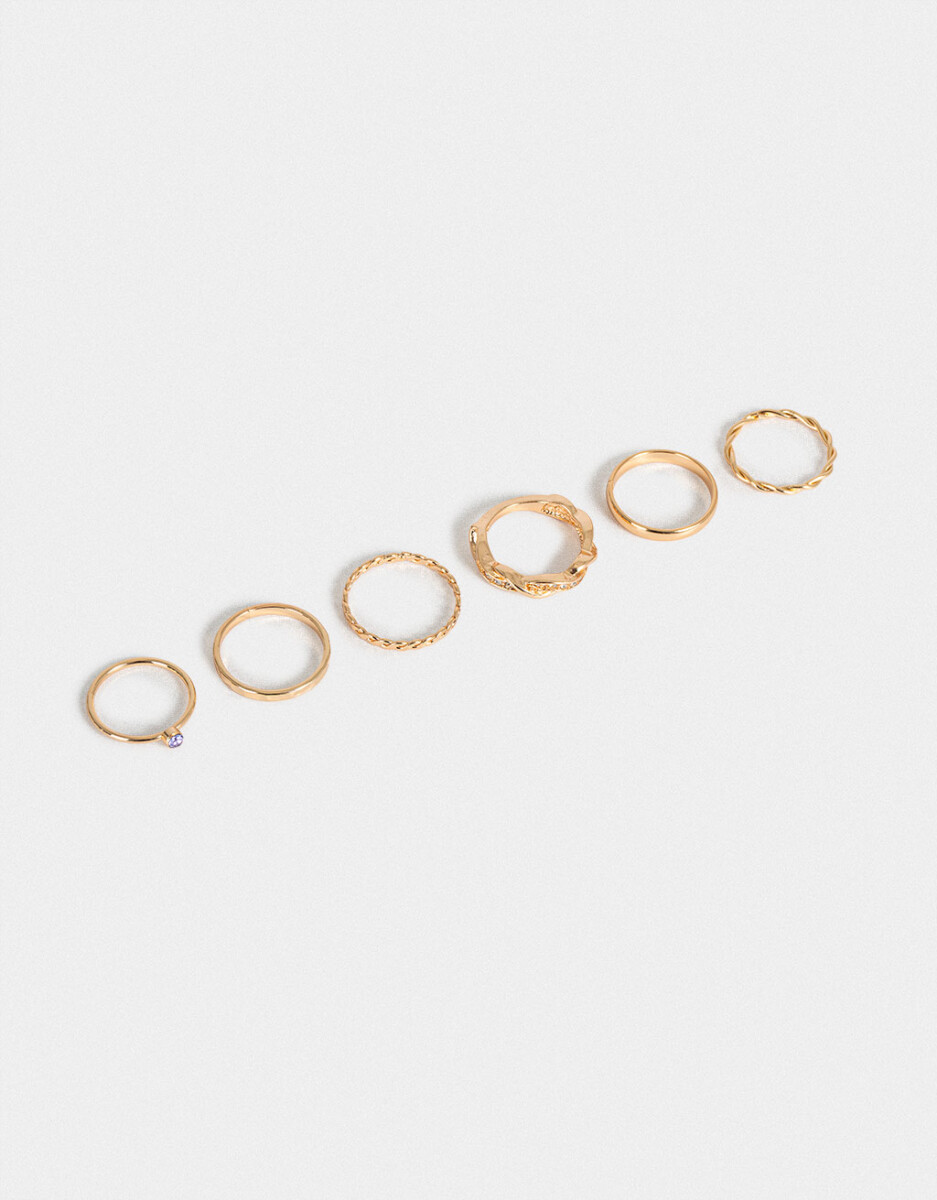 Set De Anillos De Metal 