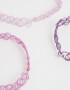 Collares Infantiles Con glitter Set De Collares Tattoo - Dorado