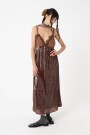 VESTIDO LARGO DE LENTEJUELA Marron
