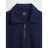 HVYWT LS ZIP POLO NAVY UNIFORM