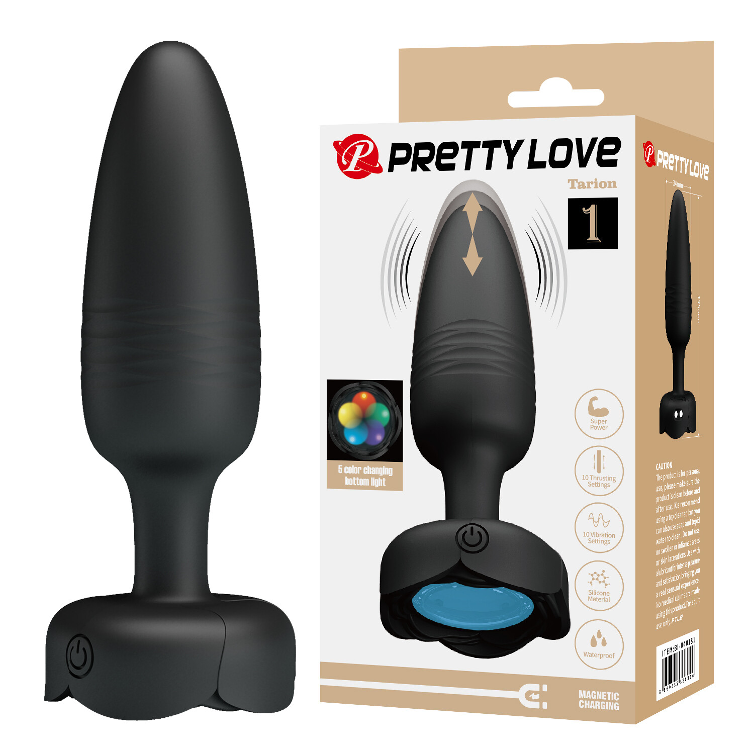 Plug Anal Vibrador Luz Led Tarion Pretty Love Boutique Ertica Plug Anal Vibrador Luz Led Tarion Pretty Love Boutique Ertica