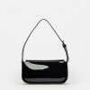 Cartera Al Hombro Leaf en Efecto Cuero Charol Negro