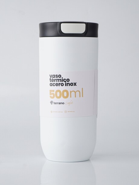 Vaso Térmico Push&Drink 500mL. Blanco