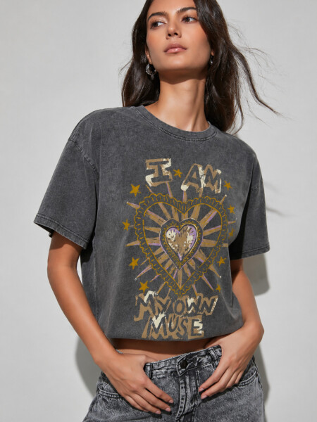 REMERA BOXARANA GRIS OSCURO