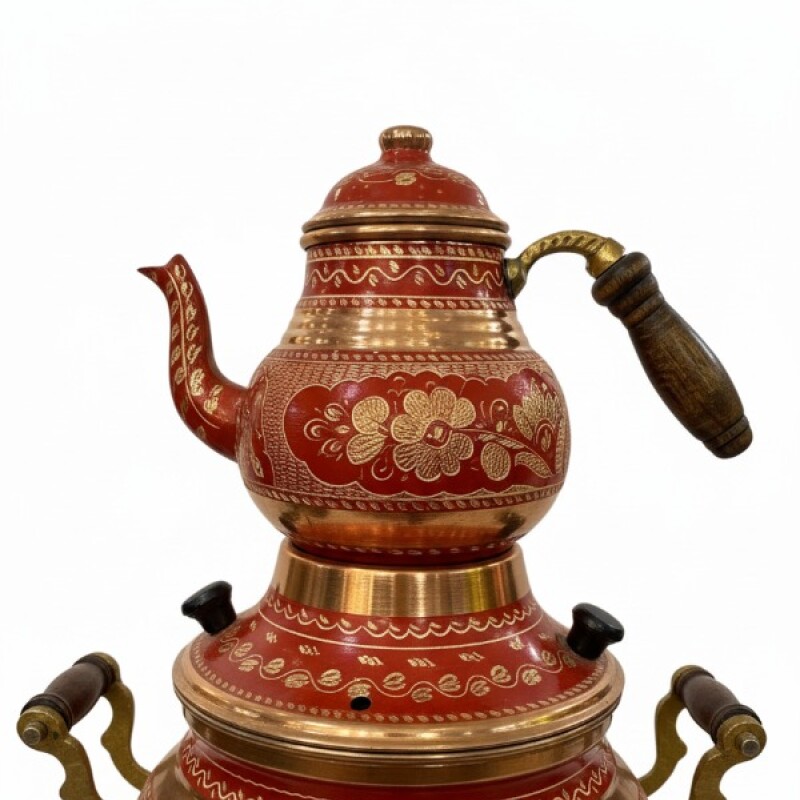 Samovar labrado negro Rojo