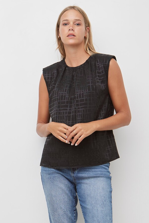 Blusa Labrada NEGRO