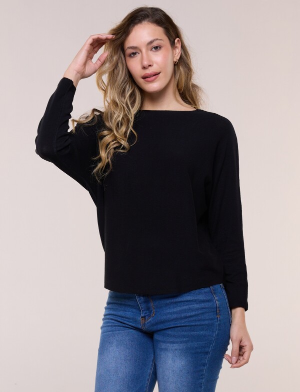 Buzo Básico Manga Dolman NEGRO