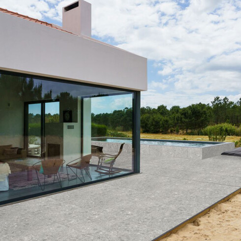 PISOS ELEVADOS PORCELANATO TERRAZO ANTIDESLIZANTE MATE GAMAS DE GRIS