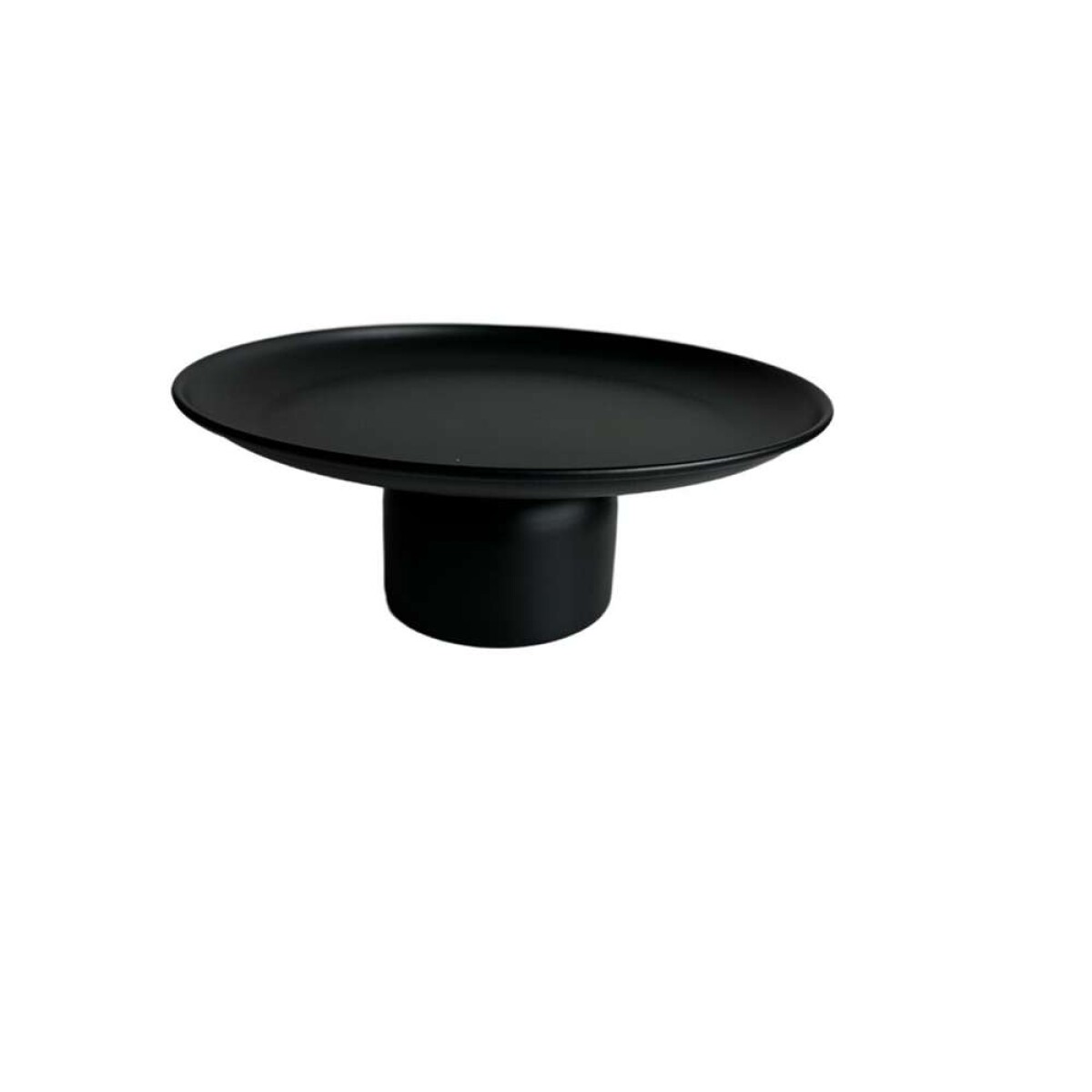 PLATO SOPORTE METÁLICO 25X10CM - NEGRO 
