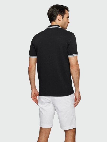 HUGO BOSS Polo de Algodón Piqué con Logo Contrastante 0