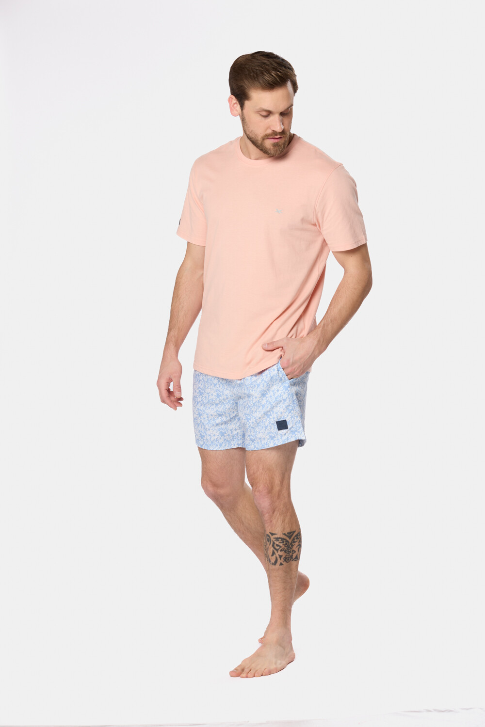 SHORT DE BAÑO ESTAMPADO Piedra