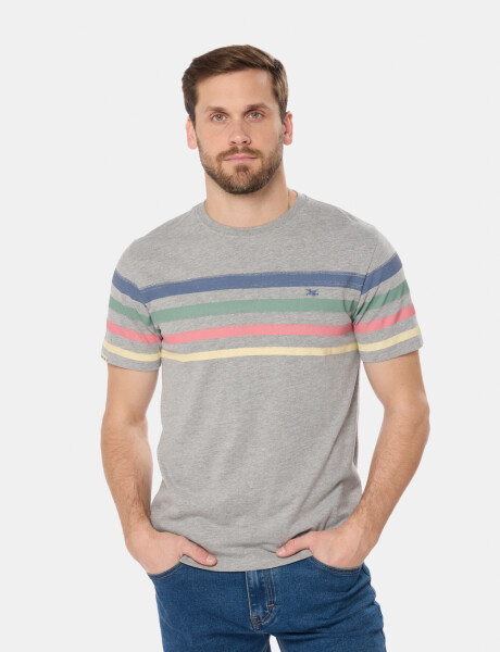 REMERA RAYADA Gris