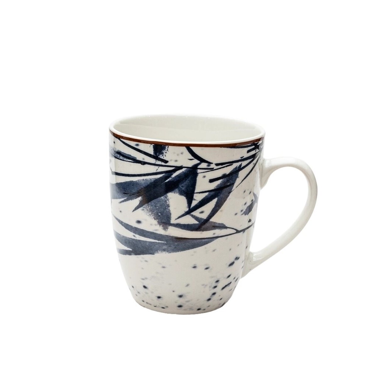 MUG 355ML HOJAS AZUL 