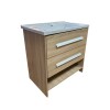 Mueble de baño de pie Lucania Oak 80 cm con Bacha de Loza Mueble De Baño De Pie Lucania Oak 80 Cm Con Bacha De Loza