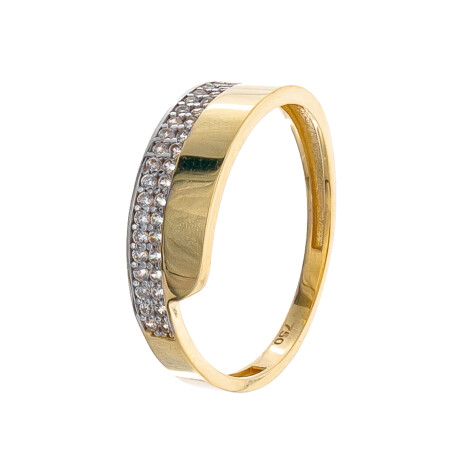 Anillo de oro 18 ktes con circonias. Anillo de oro 18 ktes con circonias.