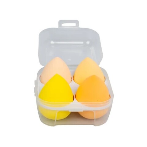 Pack x4 esponja para maquillaje Tono amarillo