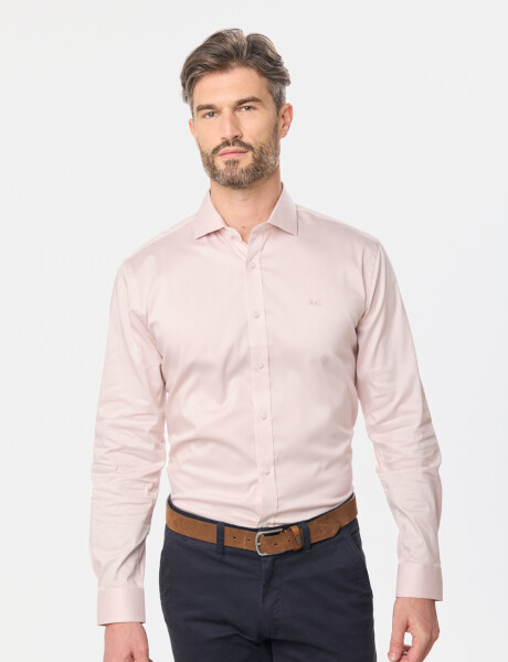 CAMISA DE VESTIR CON SPANDEX Rosa