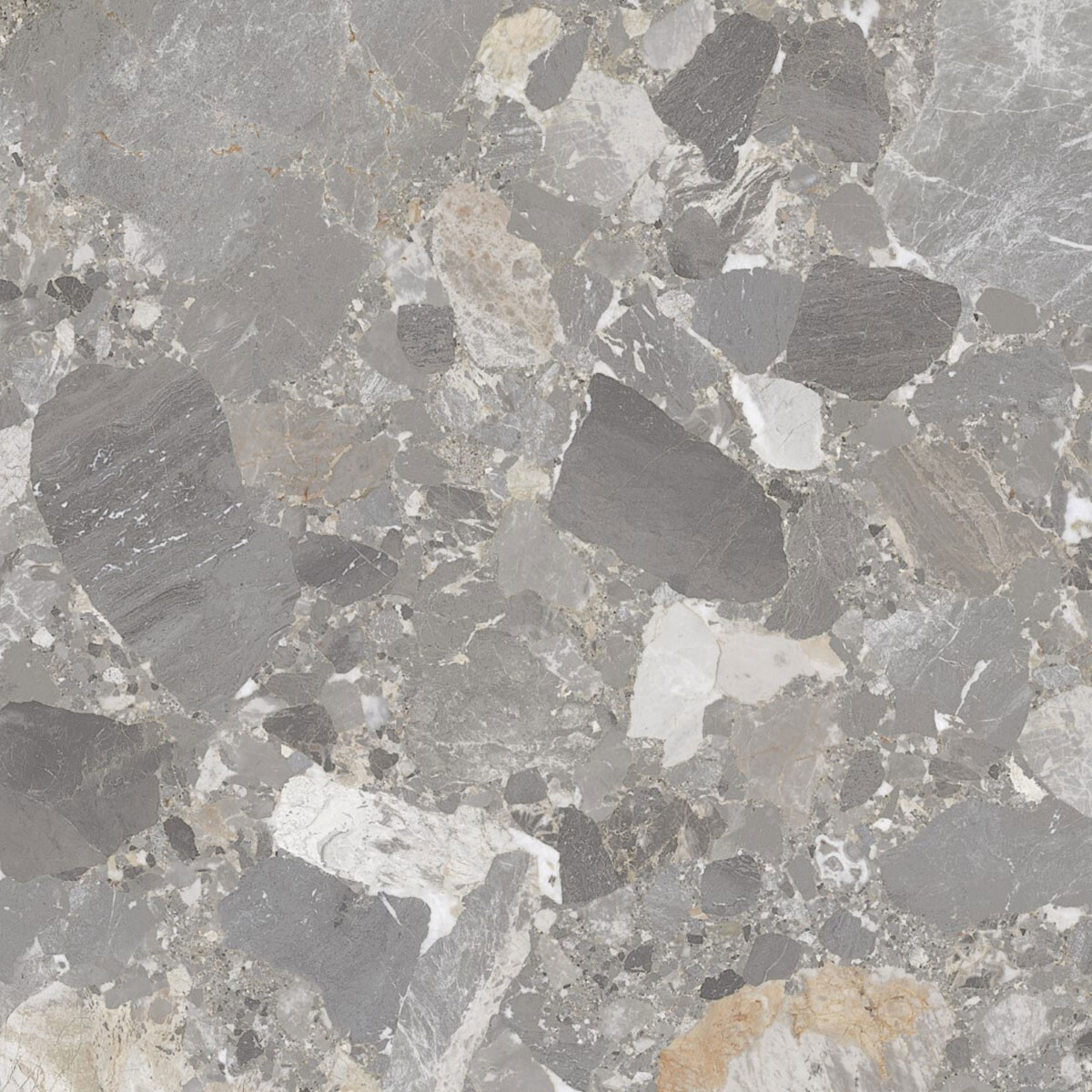 Ceramica Piso 76X76 Rectificada Mate Gris Terrazo Gran 