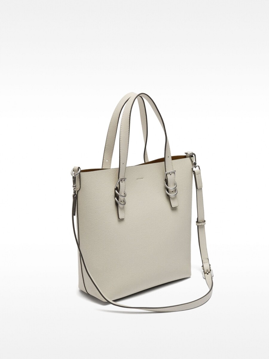 Bolso Tote Con Penduro crudo