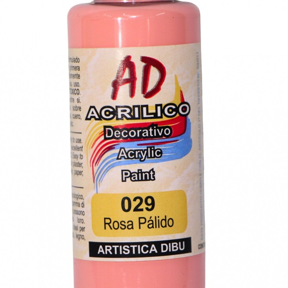 PINTURA ACRILICA ARTISTICA DIBU 60 ML. DIFERENTES COLORES COLOR ROSA PALIDO 029