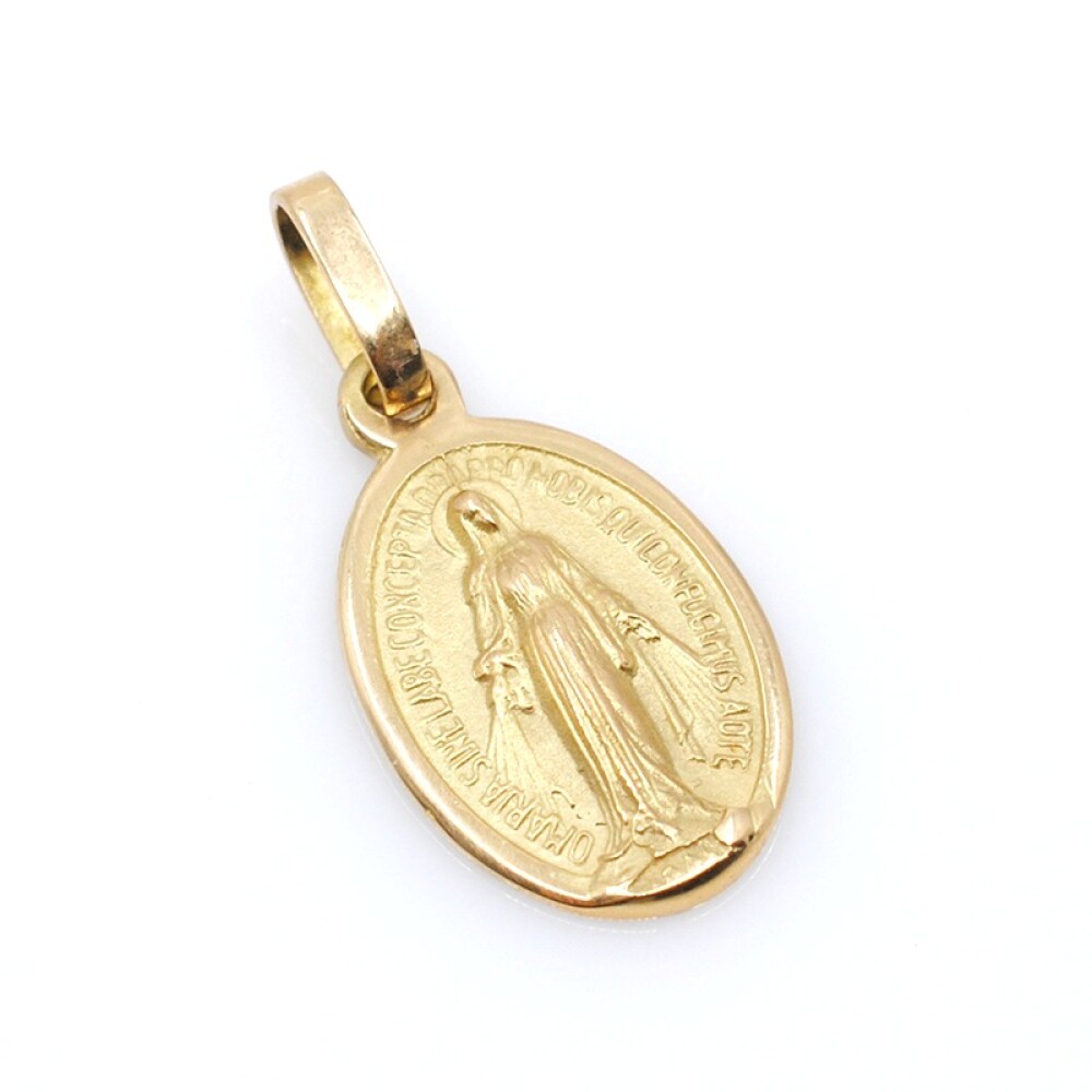 Medalla de oro 18k virgen milagrosa 2 cm x 1,3 cm. Medalla de oro 18k virgen milagrosa 2 cm x 1,3 cm.