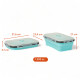 Set X4 Taper Contenedor Silicona Plegables Tapa Plastico Hermetica Celeste
