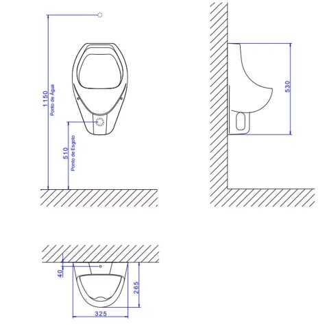 Urinario pequeño blanco Deca Urinario Pequeño Blanco Deca