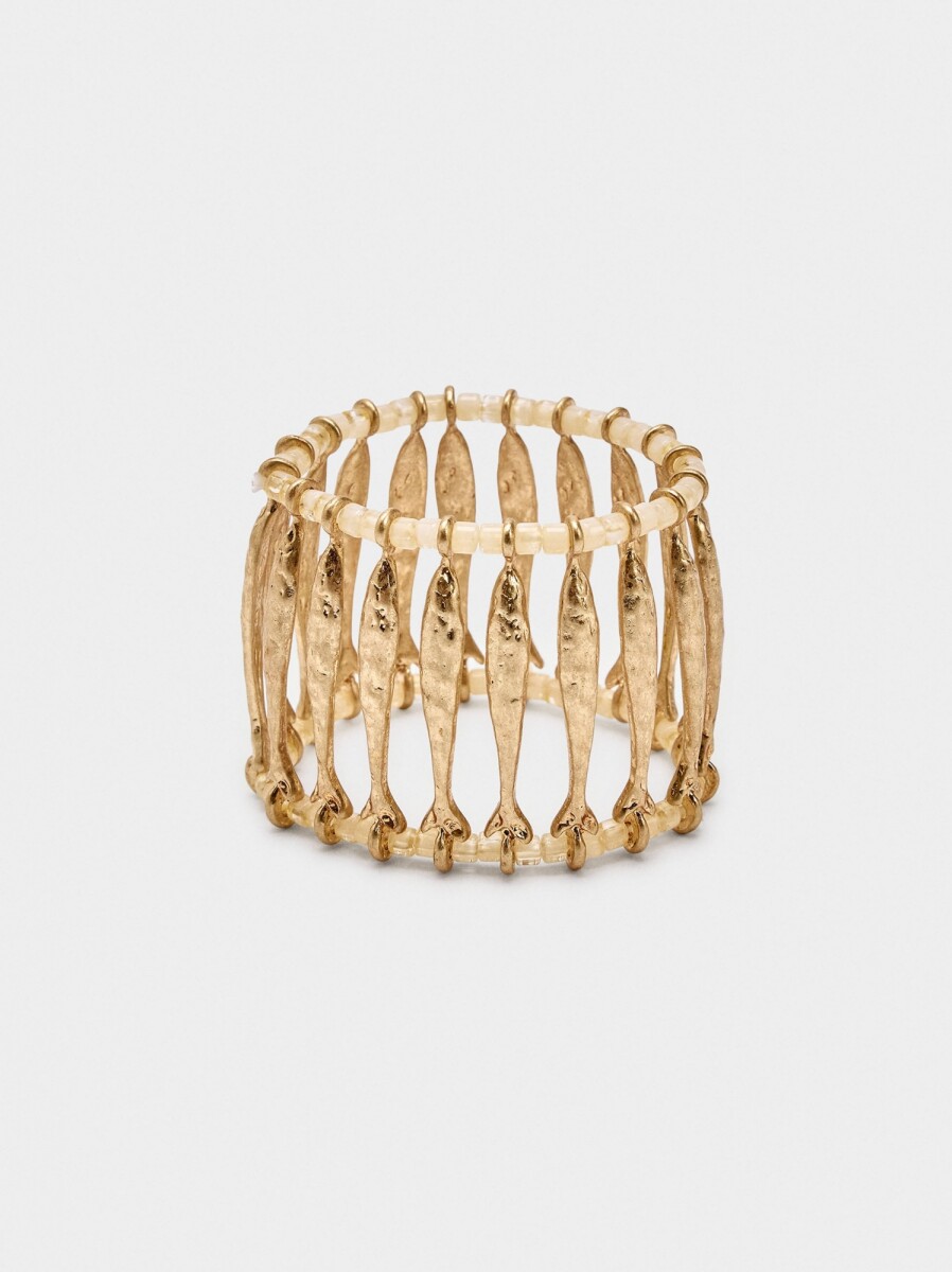 Pulsera Golden Basics - blanco 