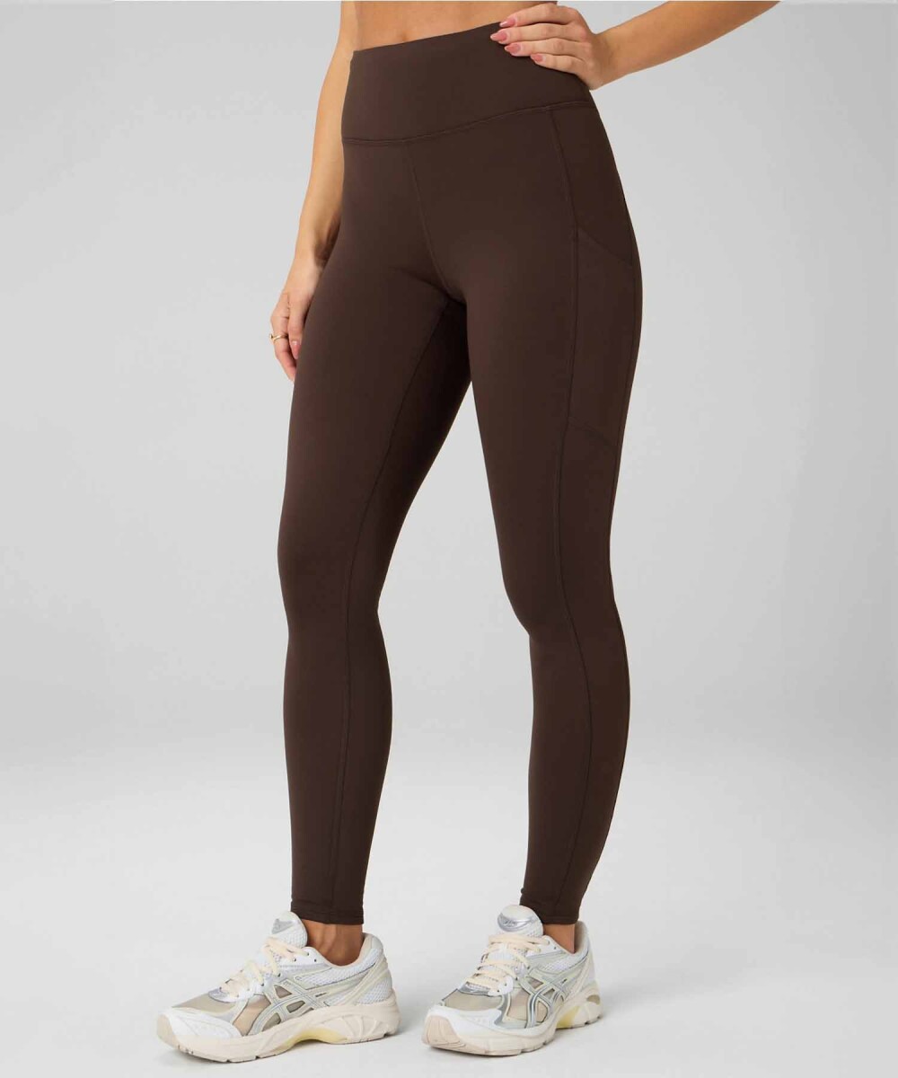 Leggings Cold Weather High-Waisted Pocket Mujer - Cacao 