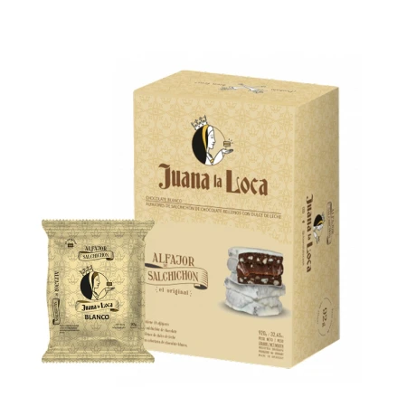 Caja de Alfajores Salchichón de Chocolate Blanco 001