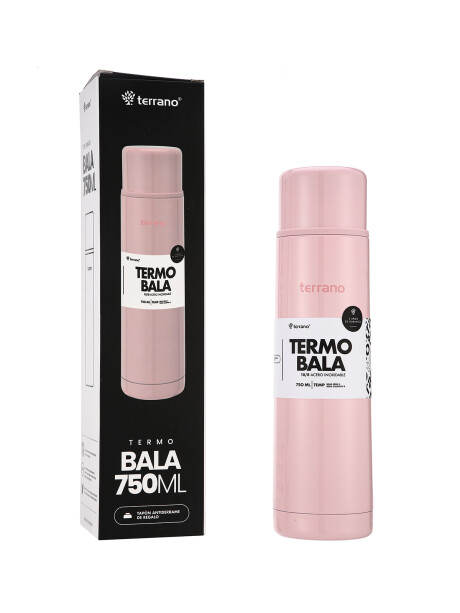Termo Bala 750ML Metalizado Rosado Metalizado