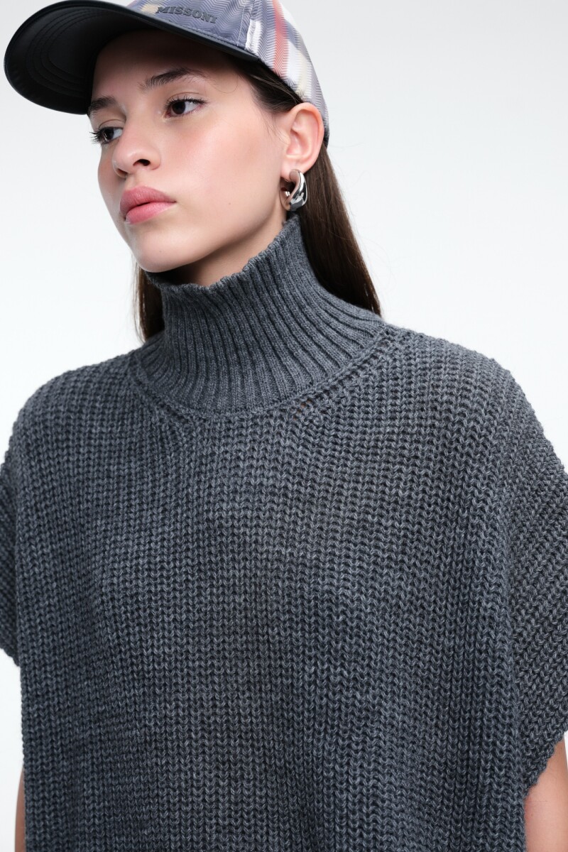 CHALECO PONCHO Gris