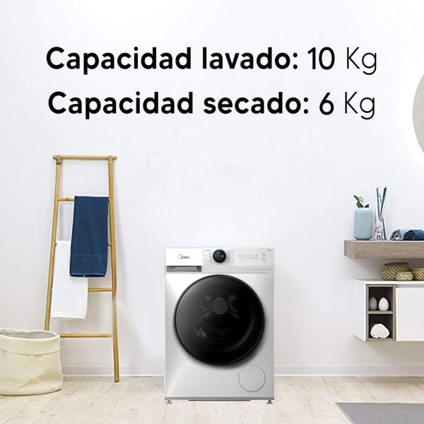 Lavasecarropas Inverter Midea Mf200d101 10kg/6kg LAVASECARROPA MIDEA INVER 10/6KG MF200