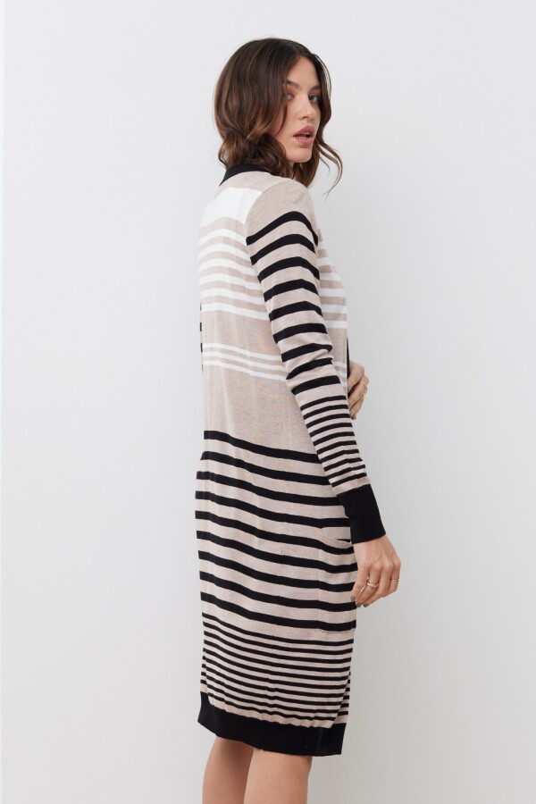 Cardigan Lineas TOSTADO/MULTI