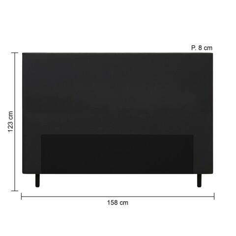 Respaldo de Cama para Dormitorio Premium 2 Plazas / Queen en Tela Negra PU Respaldo de Cama para Dormitorio Premium 2 Plazas / Queen en Tela Negra PU