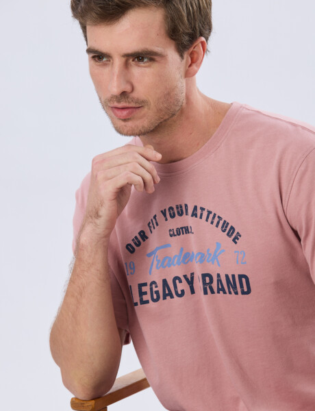 REMERA ESTAMPADA DE ALGODÓN Rosa