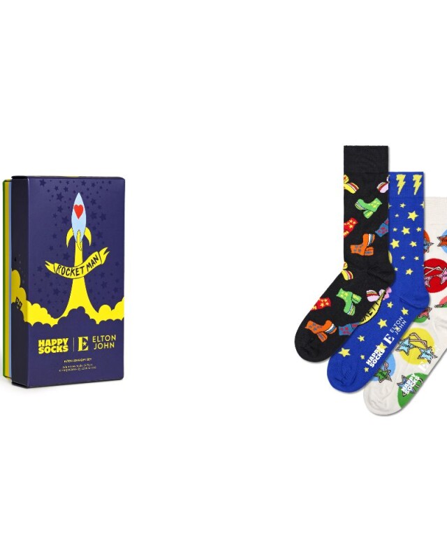 Happy Socks Pack 3 Medias Regalo - Elton John Happy Socks Pack 3 Medias Regalo - Elton John