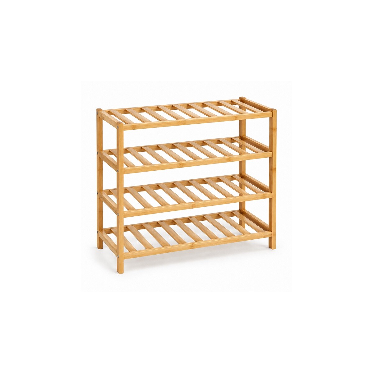 Zapatero estantería baja de bambú - 67x68x23cm 