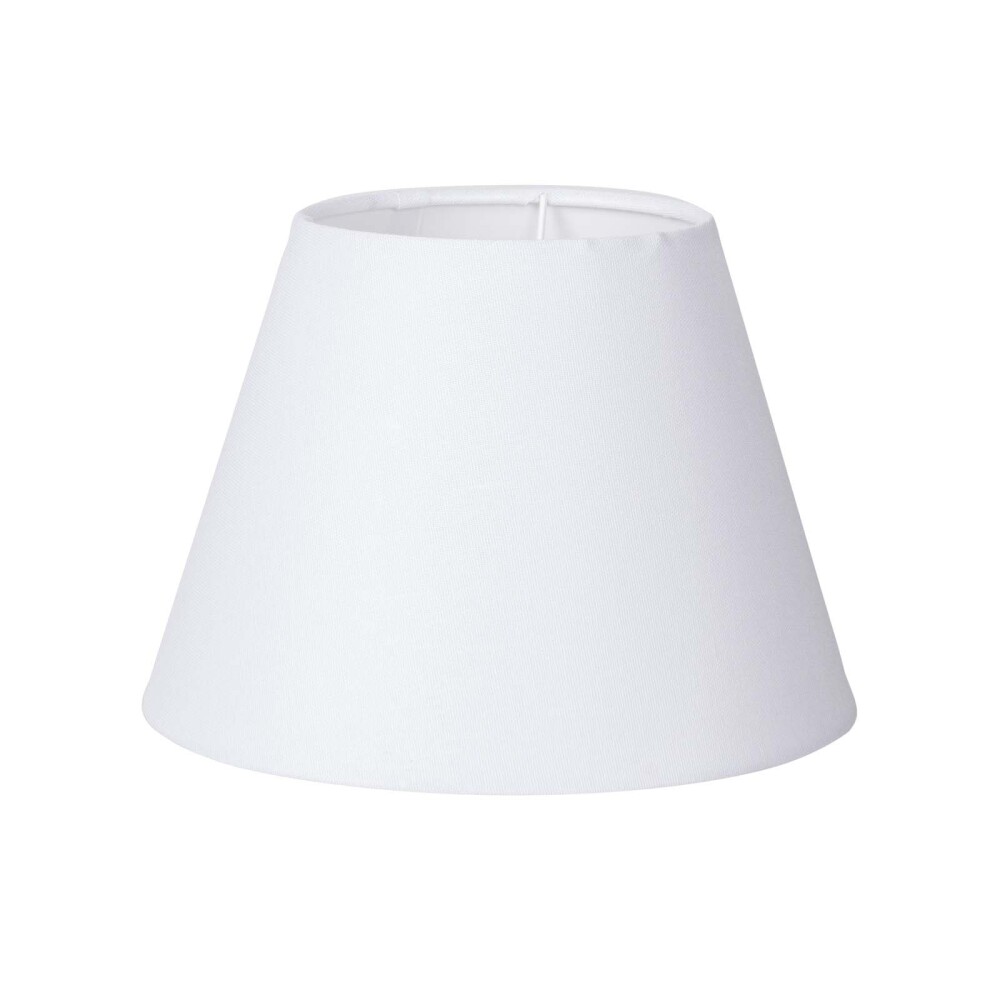 PANTALLA LINO BLANCO CÓNICA
