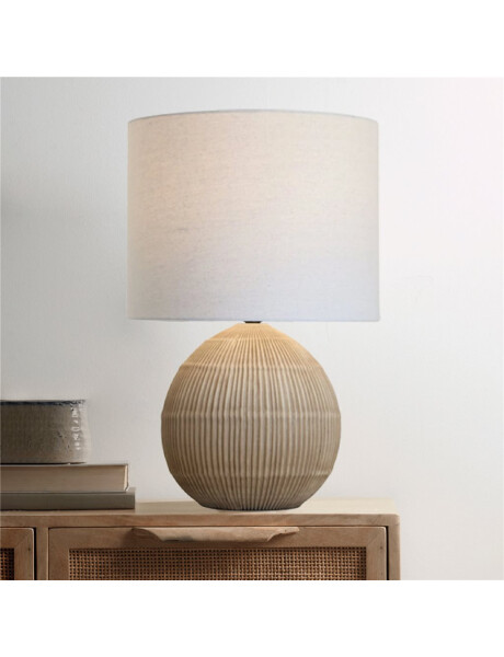 LAMPARA DE MESA CERAMICA D34x51CM LINEAS CAMEL LAMPARA DE MESA CERAMICA D34x51CM LINEAS CAMEL