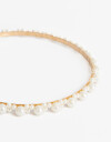 Vinchas Rígidas Perla Vincha Rígida Con Perlas - Blanco Crema