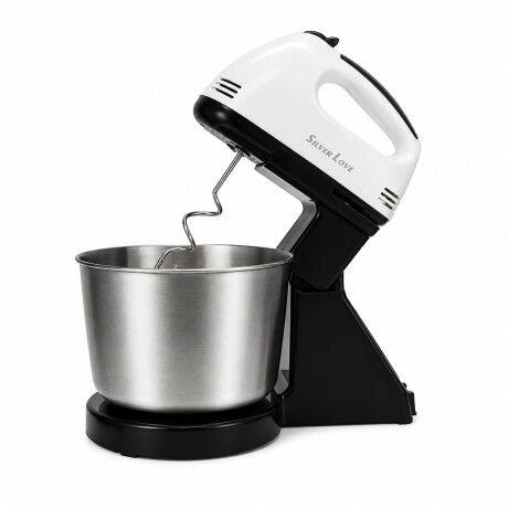 Batidora Con Bowl Giratorio Acero inox 7 Vel 300w Motor Blanco
