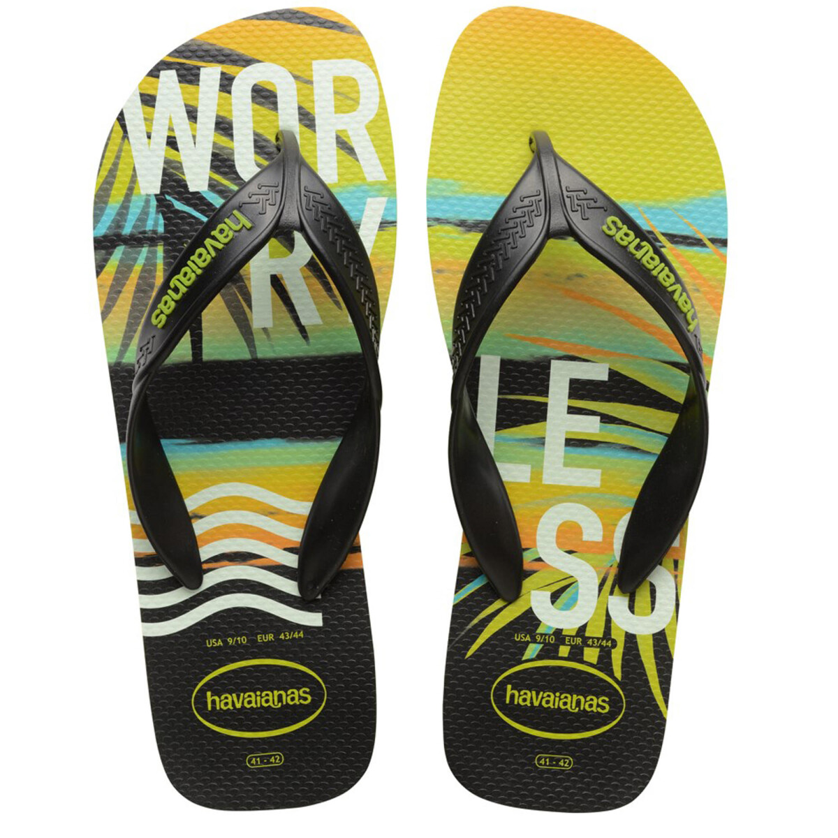 Sandalias de Hombre Havaianas Havaiana Surf - Verde - Amarillo Limón 