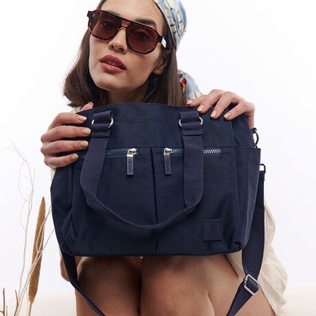 Cartera microfibra Azul