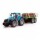 Tractor Camión con Tráiler Juguete a Fricción Plástico Niños Azul