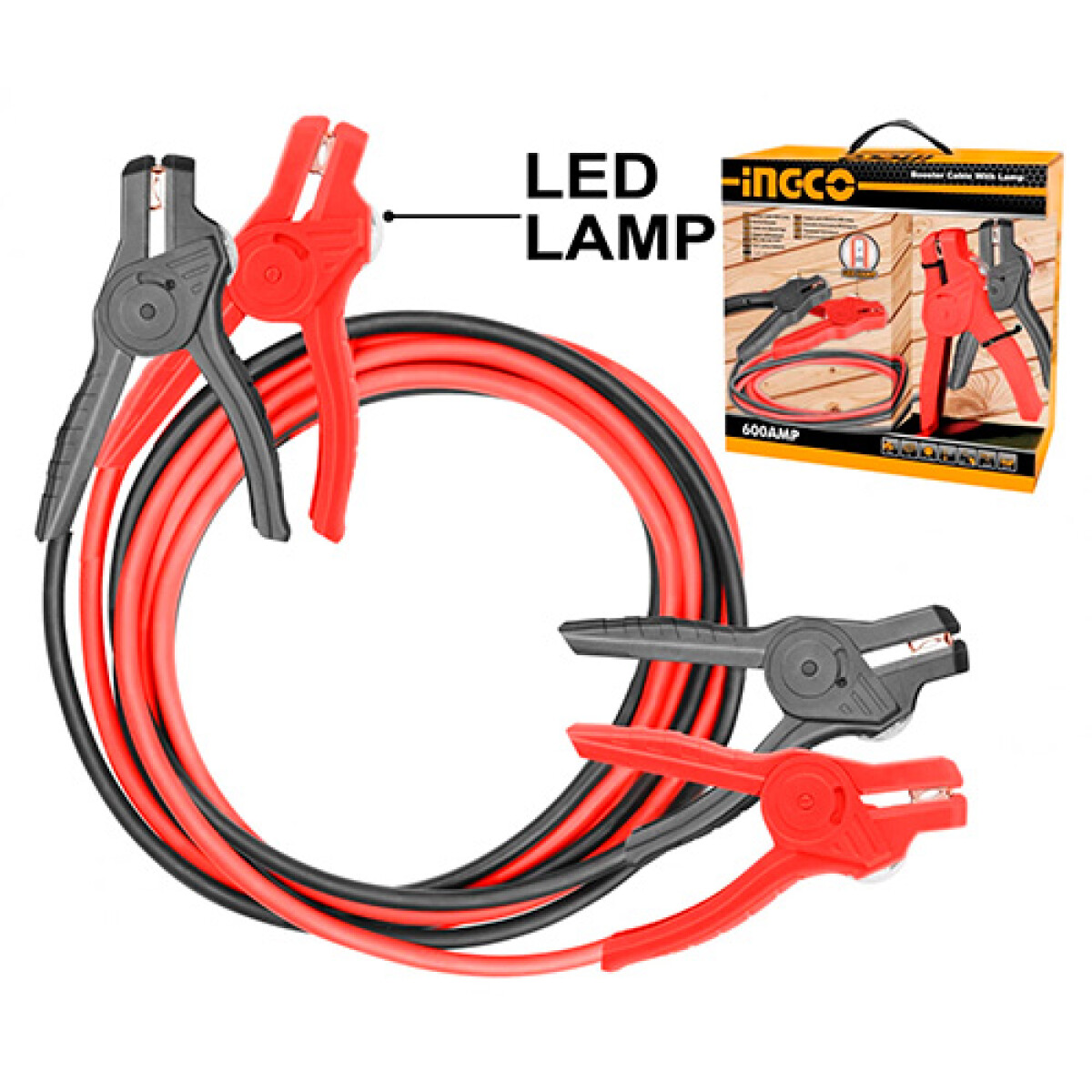Arrancador Ingco HBTCP6008L Pinza Cable con Luz 