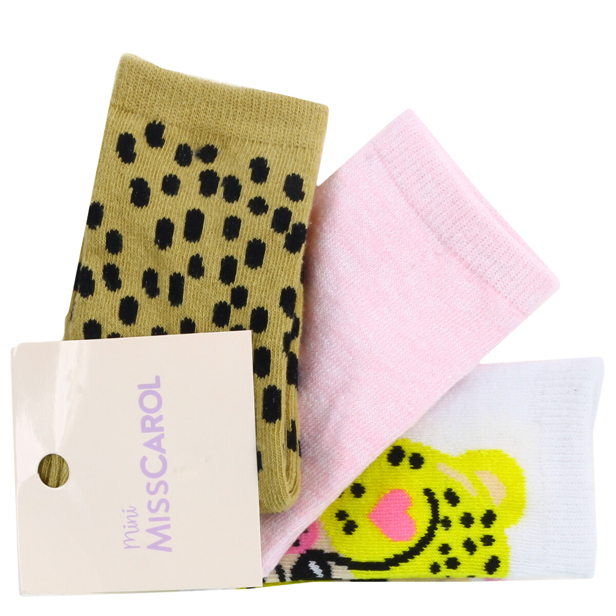 MEDIA LEOPARD PACK X3 MINI MissCarol - Yellow/Pink/White 