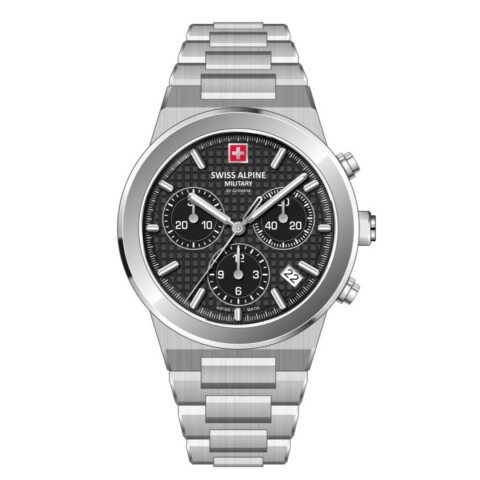 Reloj Swiss Alpine Military Pioneer Ladies 7748.9137 para mujer con correa de acero Negro
