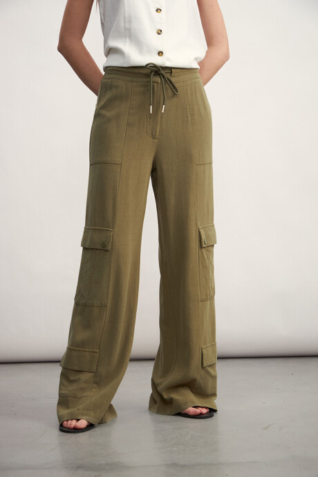 Pantalon Cargo Verde